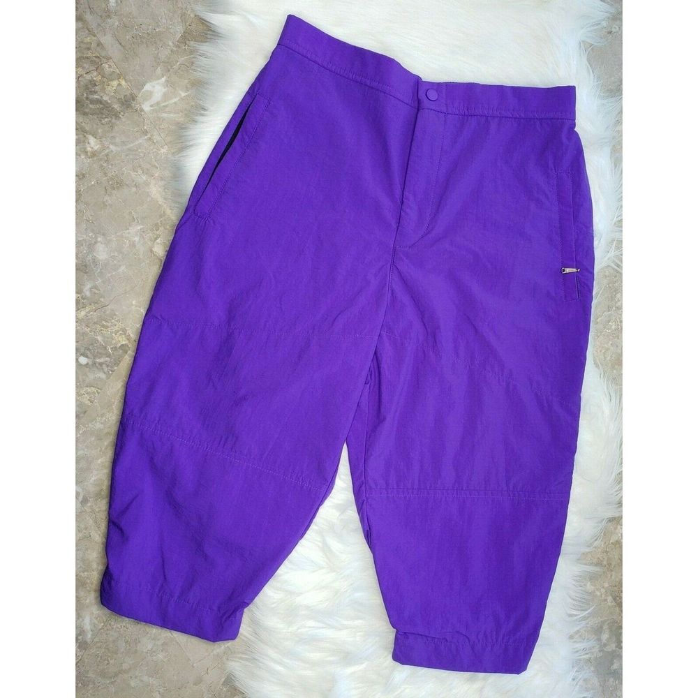 VTG SUNBUSTER Capri Pants Neon Purple Size 14